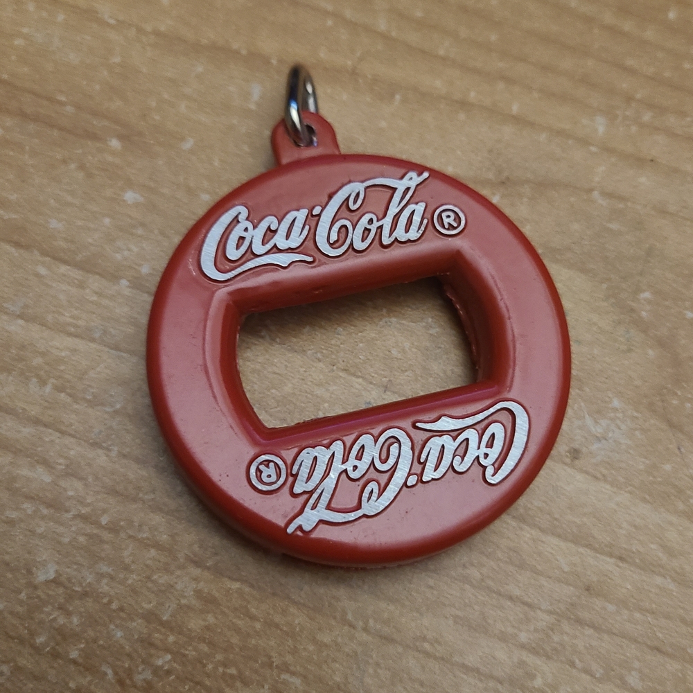 Coca Cola Red Circular Keychain
